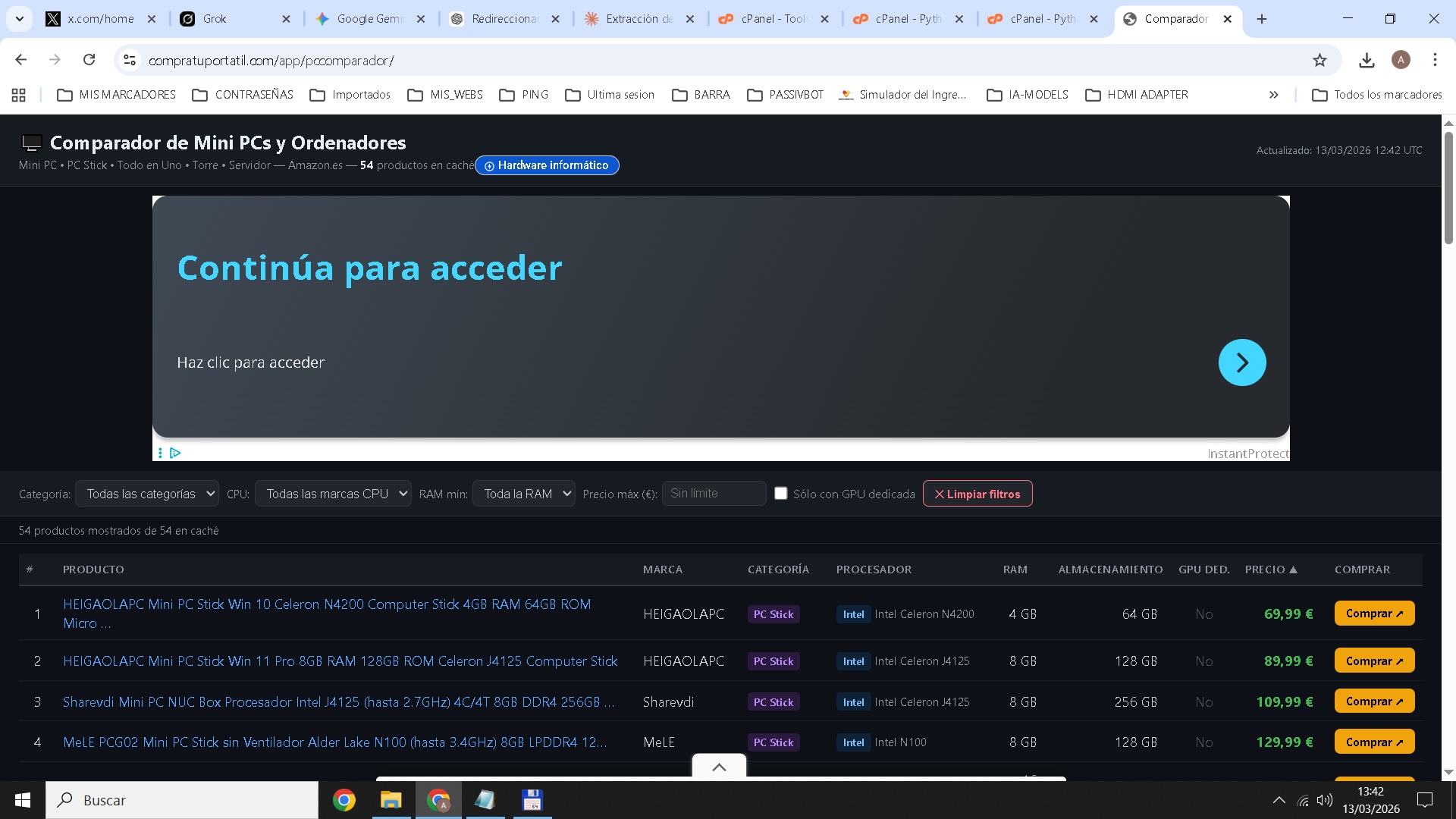 Comparador de Mini PCs y Ordenadores: encuentra el mejor precio en Amazon.es